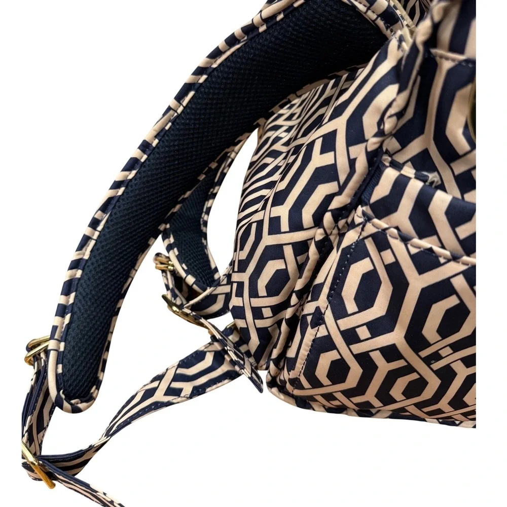 Jujube‎ BFF Diaper Bag Duchess Navy Cream Geometric Backpack Messenger Bag